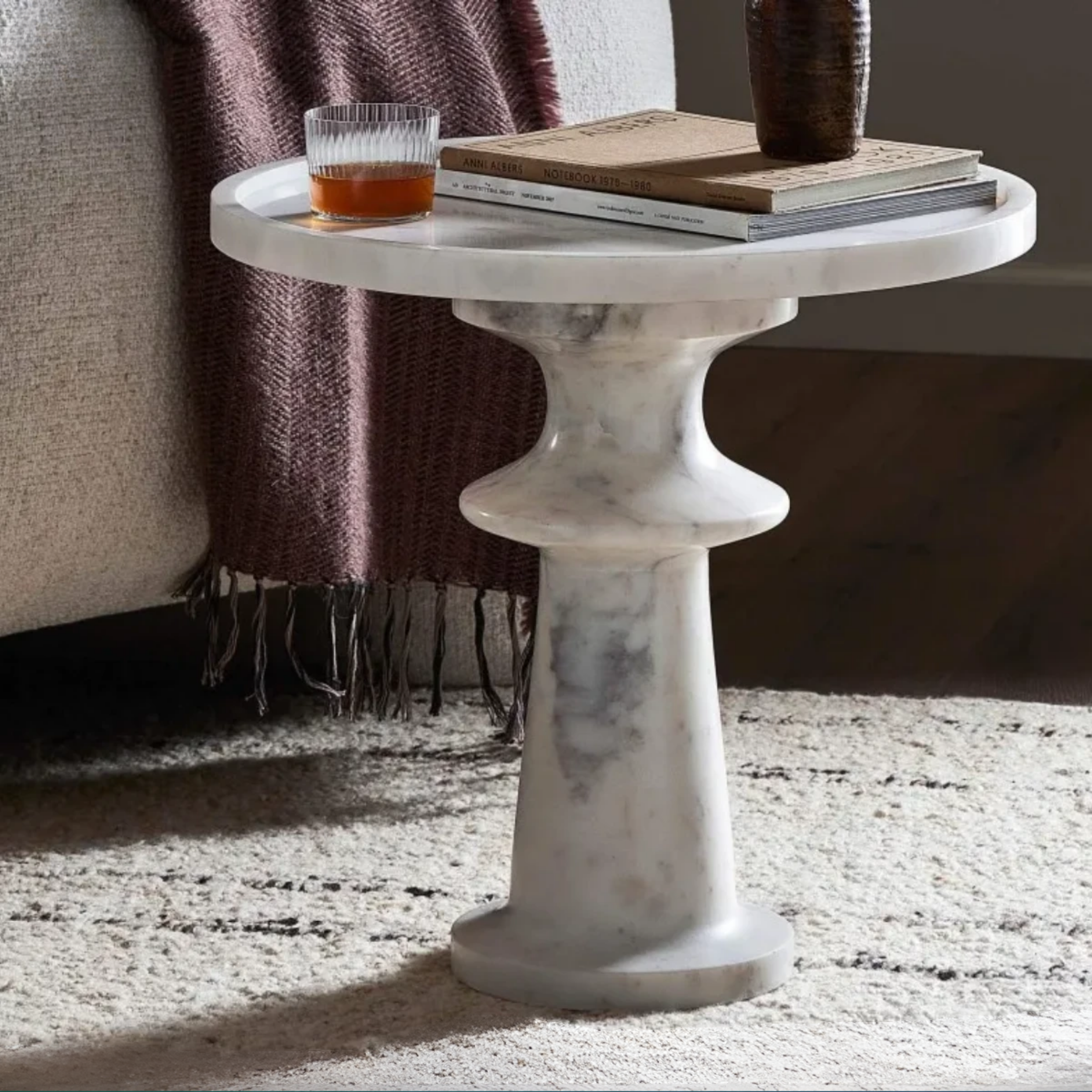Skyler Side Table White