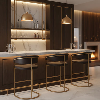 Banco Bar Grido Coffee Leather