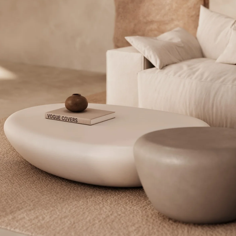 White Pebble Coffee Table