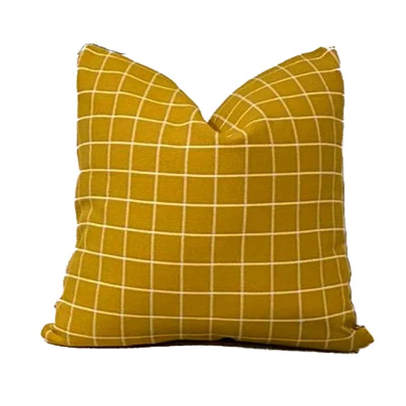 Cojín Mustard Checks