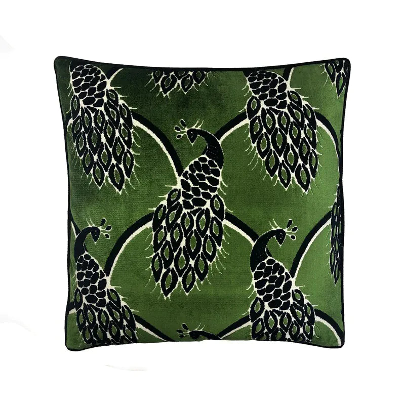 Cojín Peacock Green